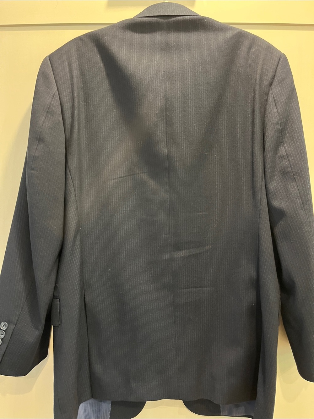 Loro Piana 100% wool fabric Roberto   subtle navy striped 2 button Blazer - Picture 6 of 12
